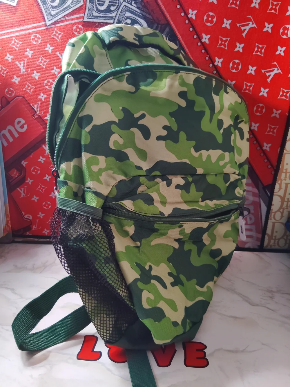 Camouflage Backpack for Kids - Green Camo
